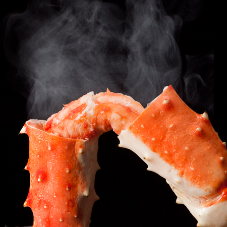 茹で上がったタラバガニ